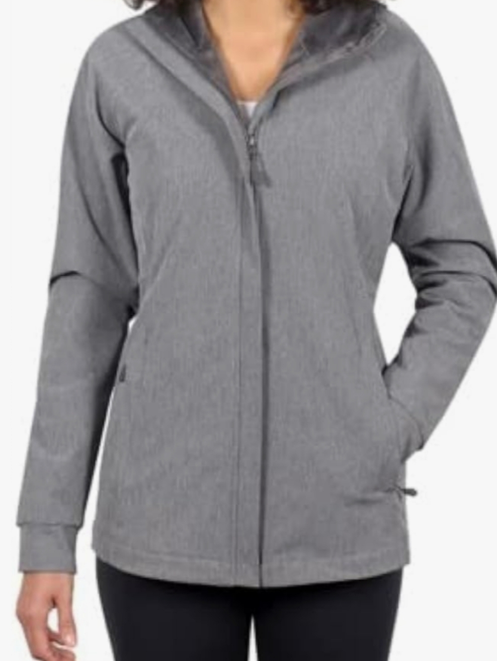 Kirkland Signature Women’s Hooded Utility Softshell Jacket - Gray